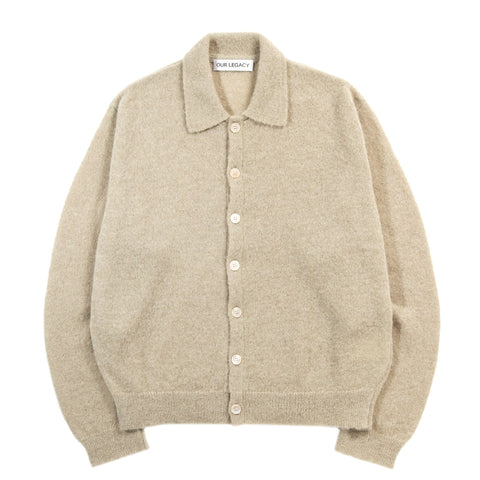 OUR LEGACY EVENING POLO SOFT SAGE FUZZY ALPACA