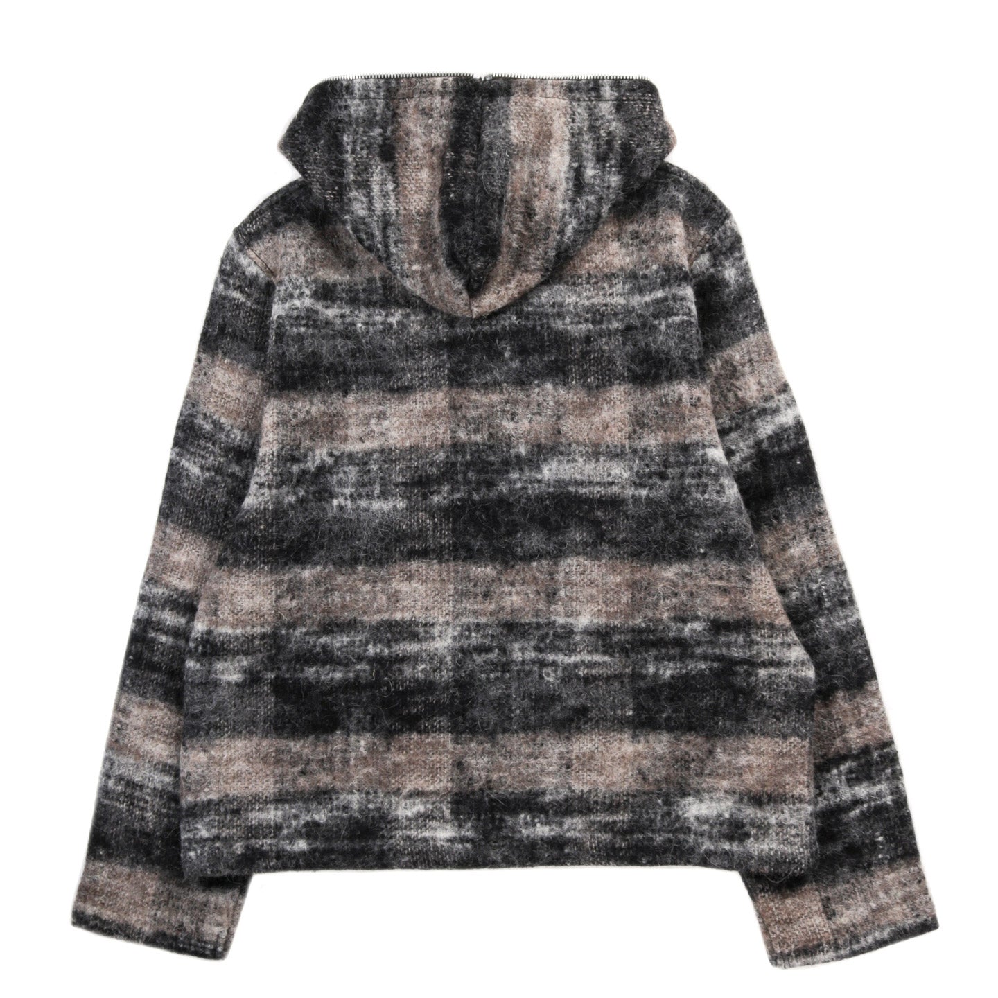 OUR LEGACY FULL ZIP HOOD NIGHT WOODS CHECK LOFTY WOOL