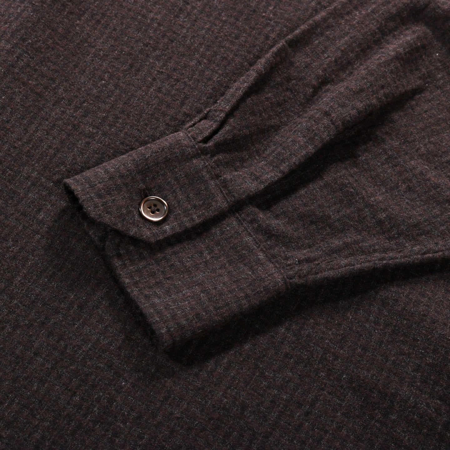 OUR LEGACY BORROWED SHIRT TRUFFLE CHECK GRID CLOTH