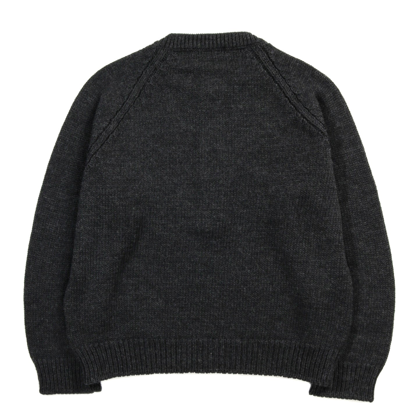 OUR LEGACY SHORE HENLEY CHARCOAL DRY MERINO WOOL