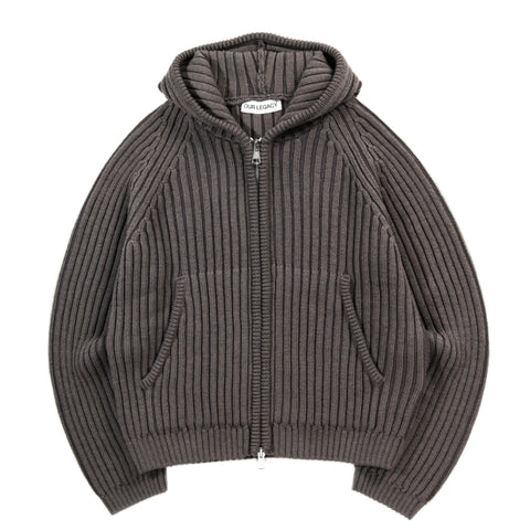 OUR LEGACY LEVEL HOOD SAGE STRIPE DRY MERINO WOOL