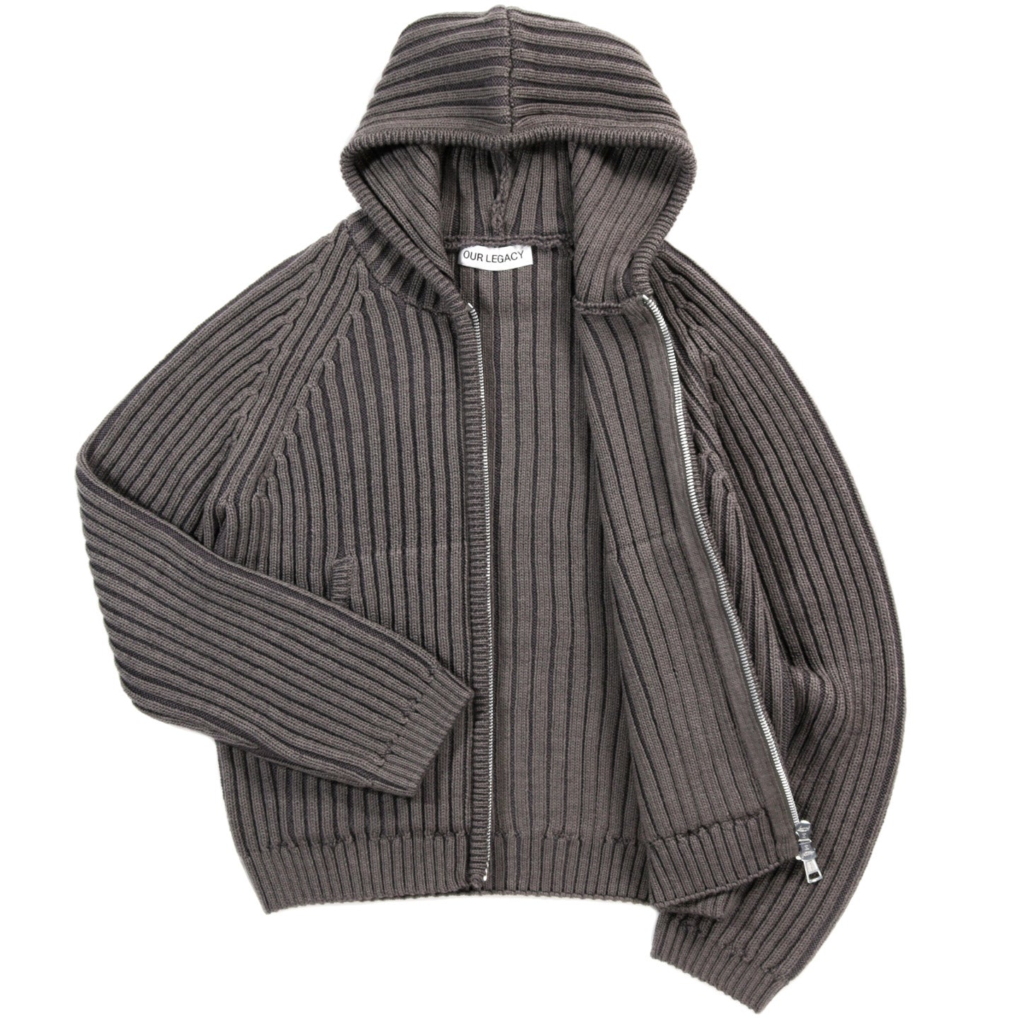 OUR LEGACY LEVEL HOOD SAGE STRIPE DRY MERINO WOOL