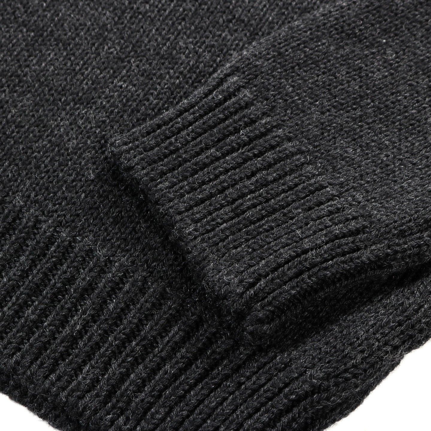 OUR LEGACY SHORE HENLEY CHARCOAL DRY MERINO WOOL