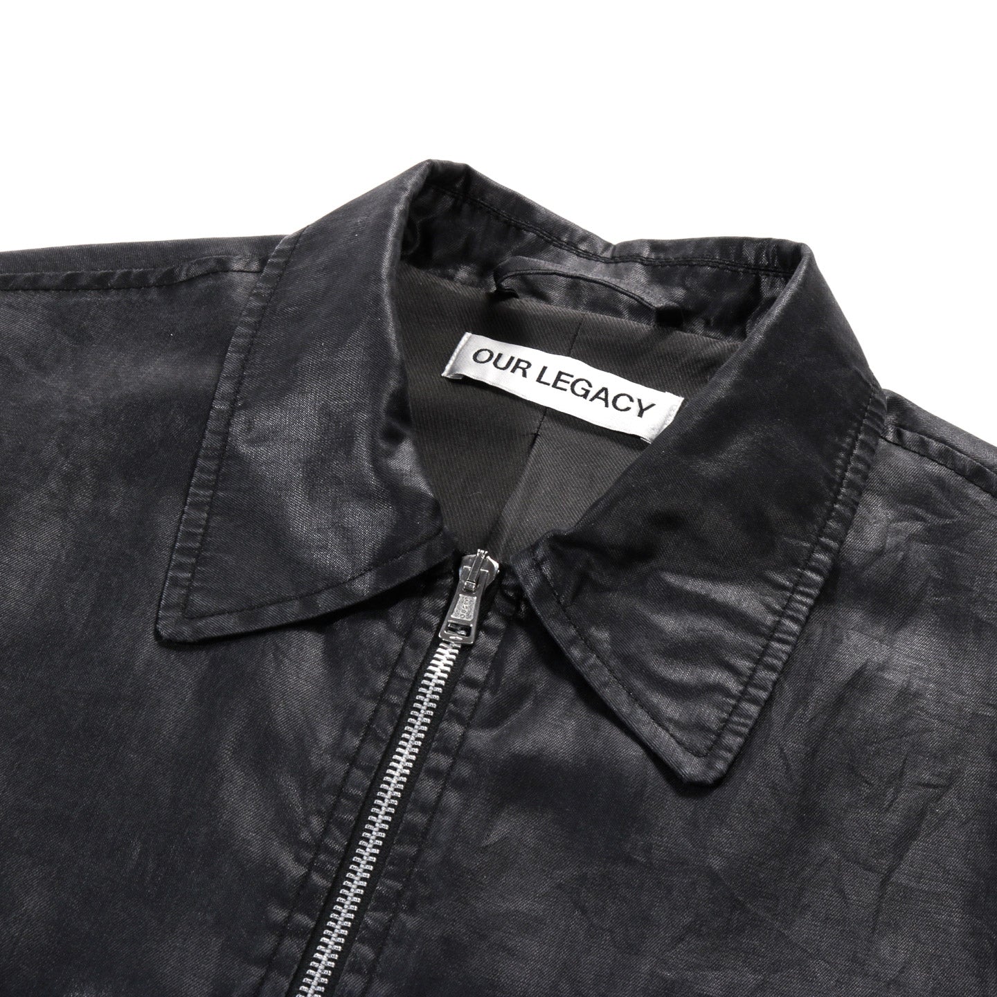 OUR LEGACY MINI JACKET WORKER LACQUER BLACK MIRROR TENCEL