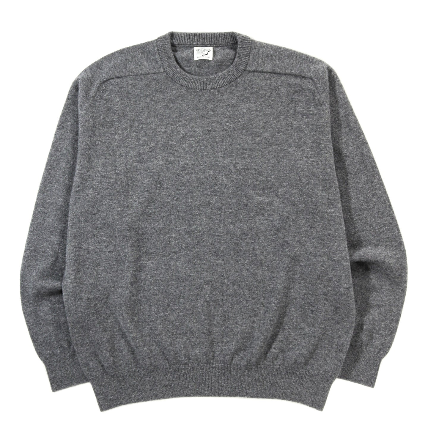 ORSLOW WOOL CREW NECK SWEATER HEATHER GRAY