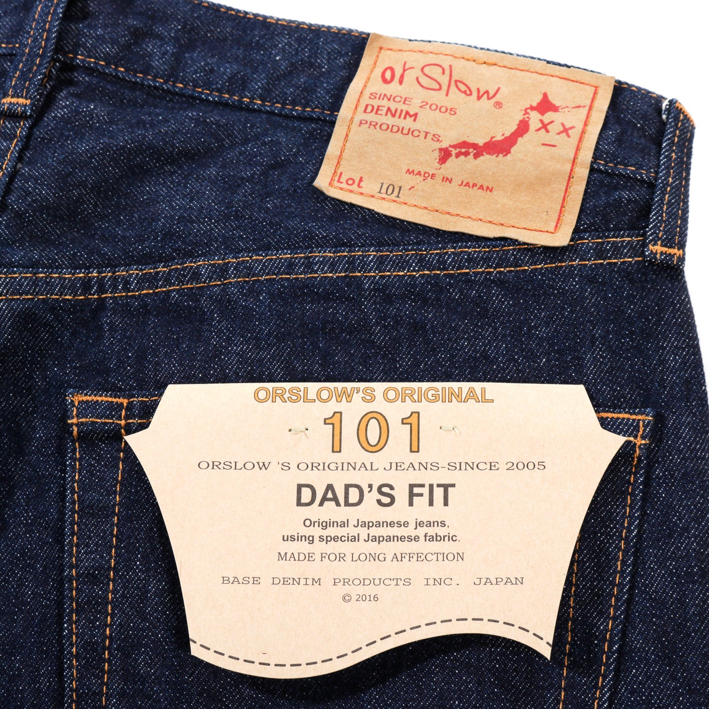 ORSLOW 101 DAD'S FIT DENIM PANTS ONE WASH