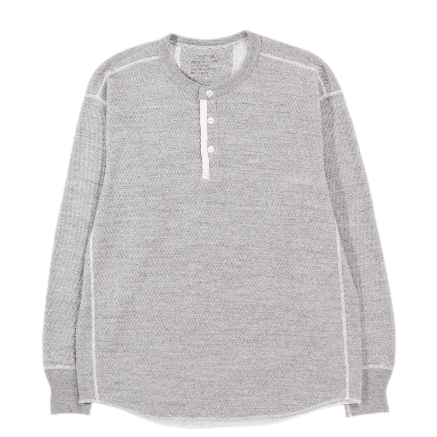 PHIGVEL MAKERS THERMAL HENLEY TOP GRAY