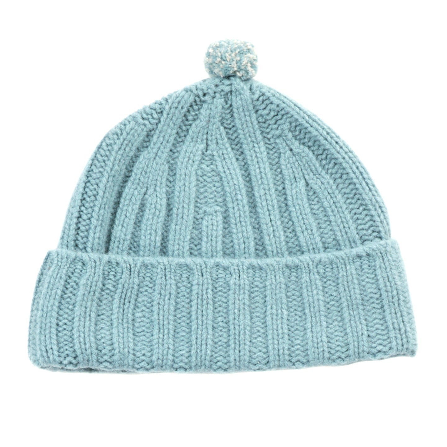 ROTOTO MERINO CASHMERE CHUNKY POM BEANIE L.BLUE