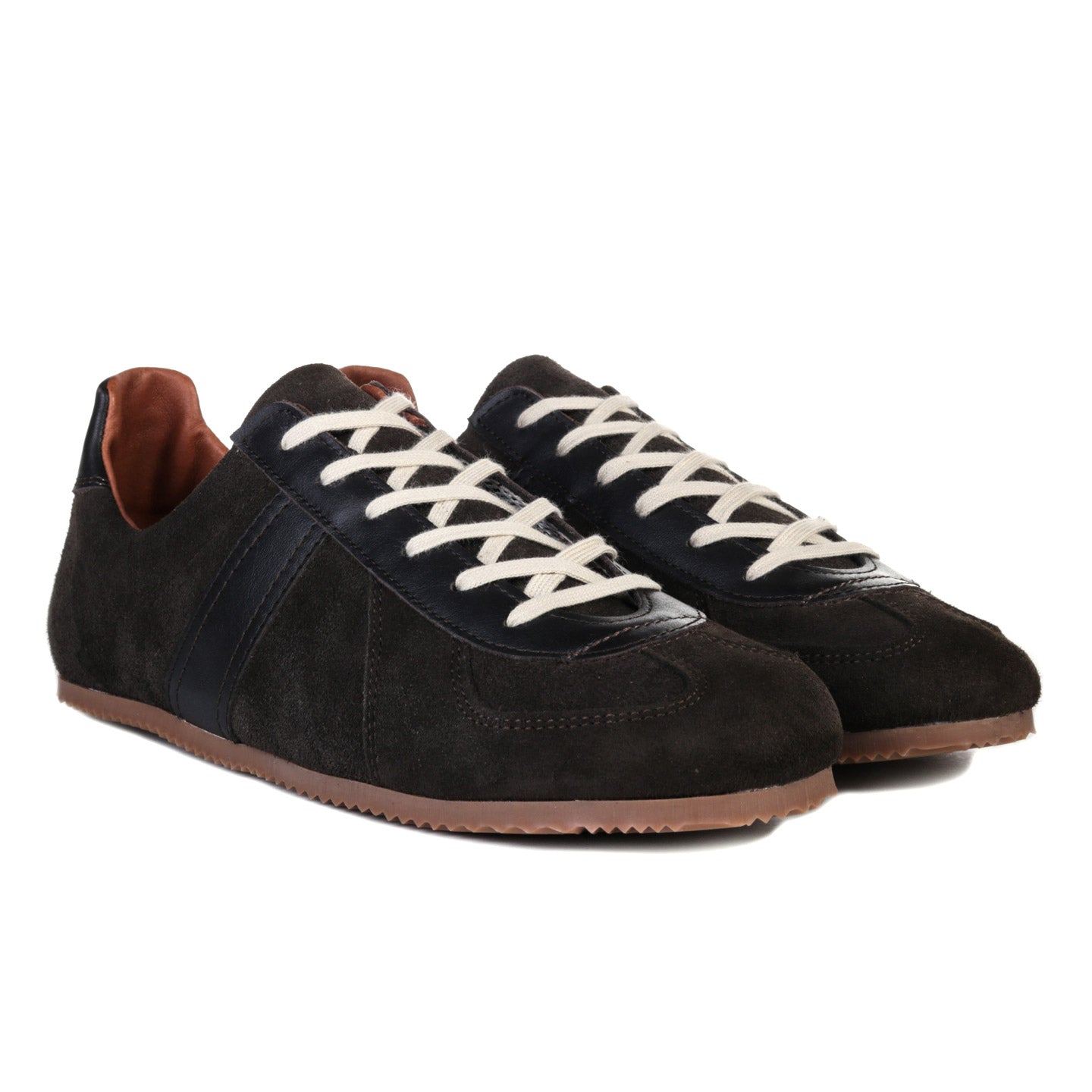 REPRODUCTION OF FOUND GERMAN MILITARY TRAINER DARK BROWN
