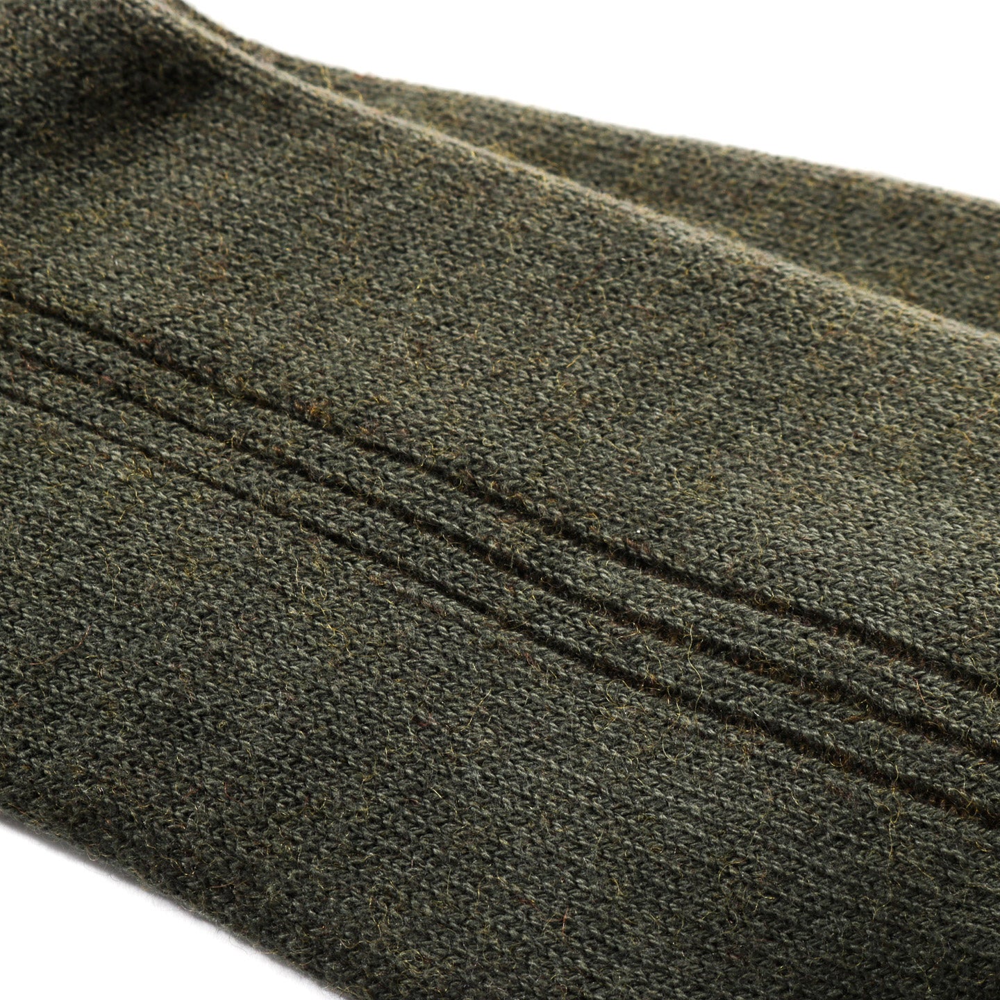 ROTOTO VERTICAL LINE COTTON WOOL SOCKS ARMY GREEN