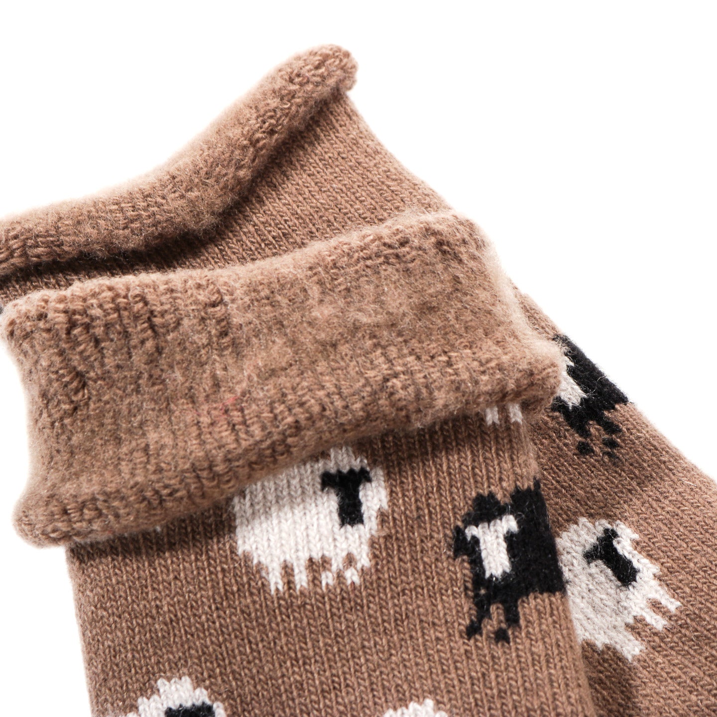 ROTOTO PILE ROOM SOCKS SHEEP BROWN