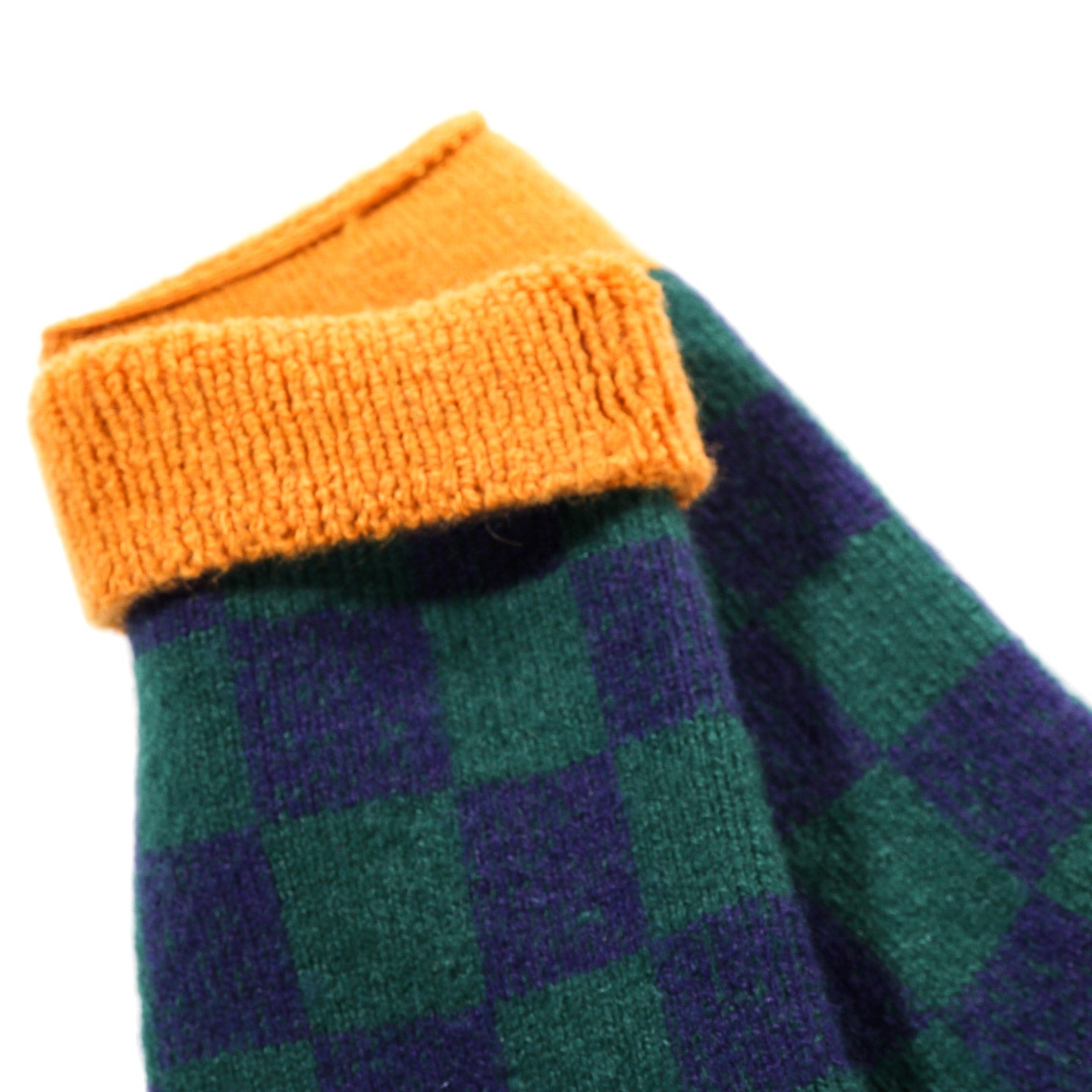 ROTOTO PILE ROOM SOCKS CHECKERBOARD YELLOW / MAROON