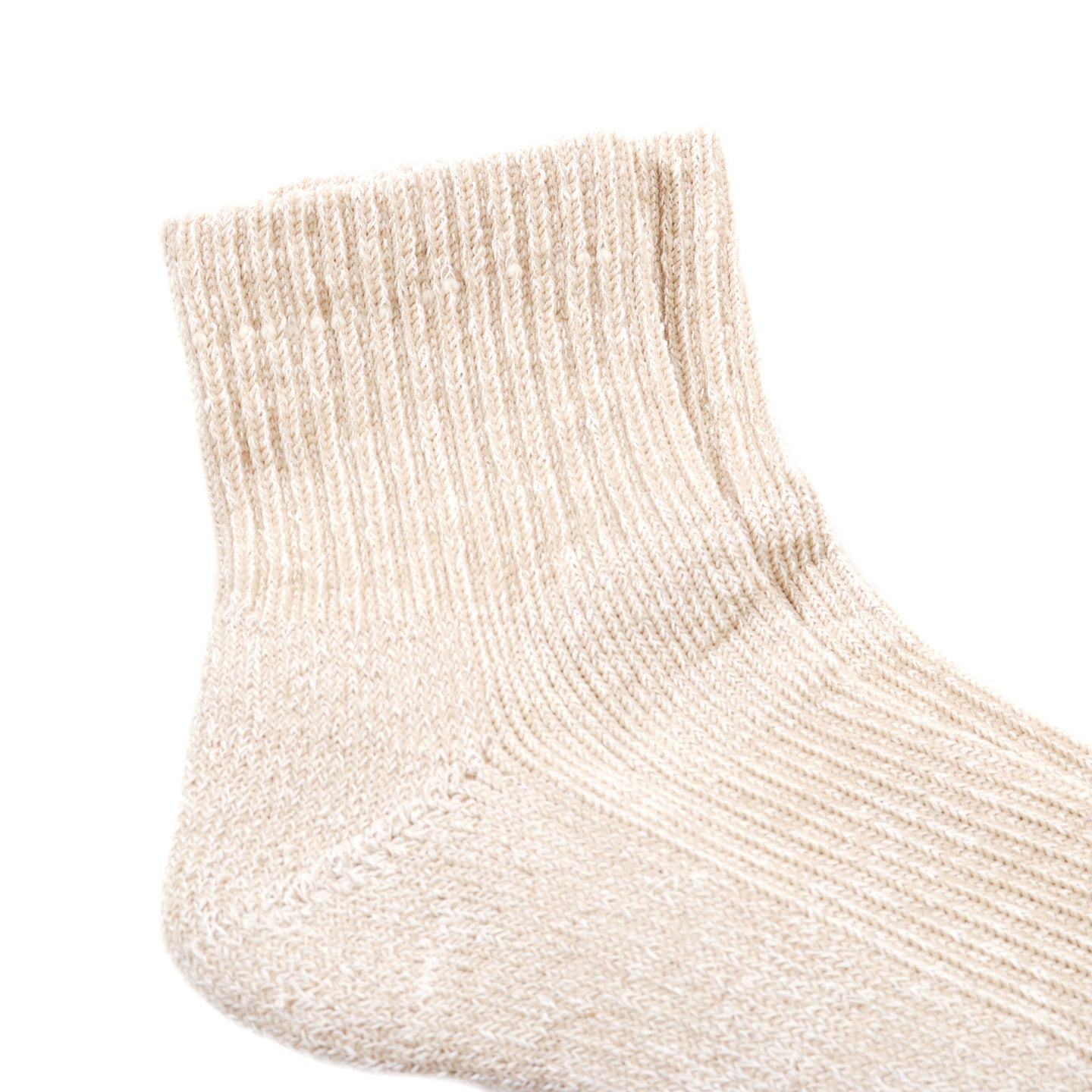 ROTOTO HEMP / ORGANIC COTTON PILE ANKLE SOCKS BEIGE