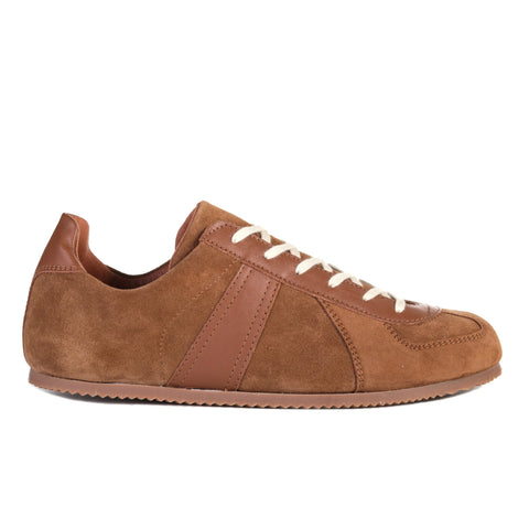 REPRODUCTION OF FOUND GERMAN MILITARY TRAINER COGNAC