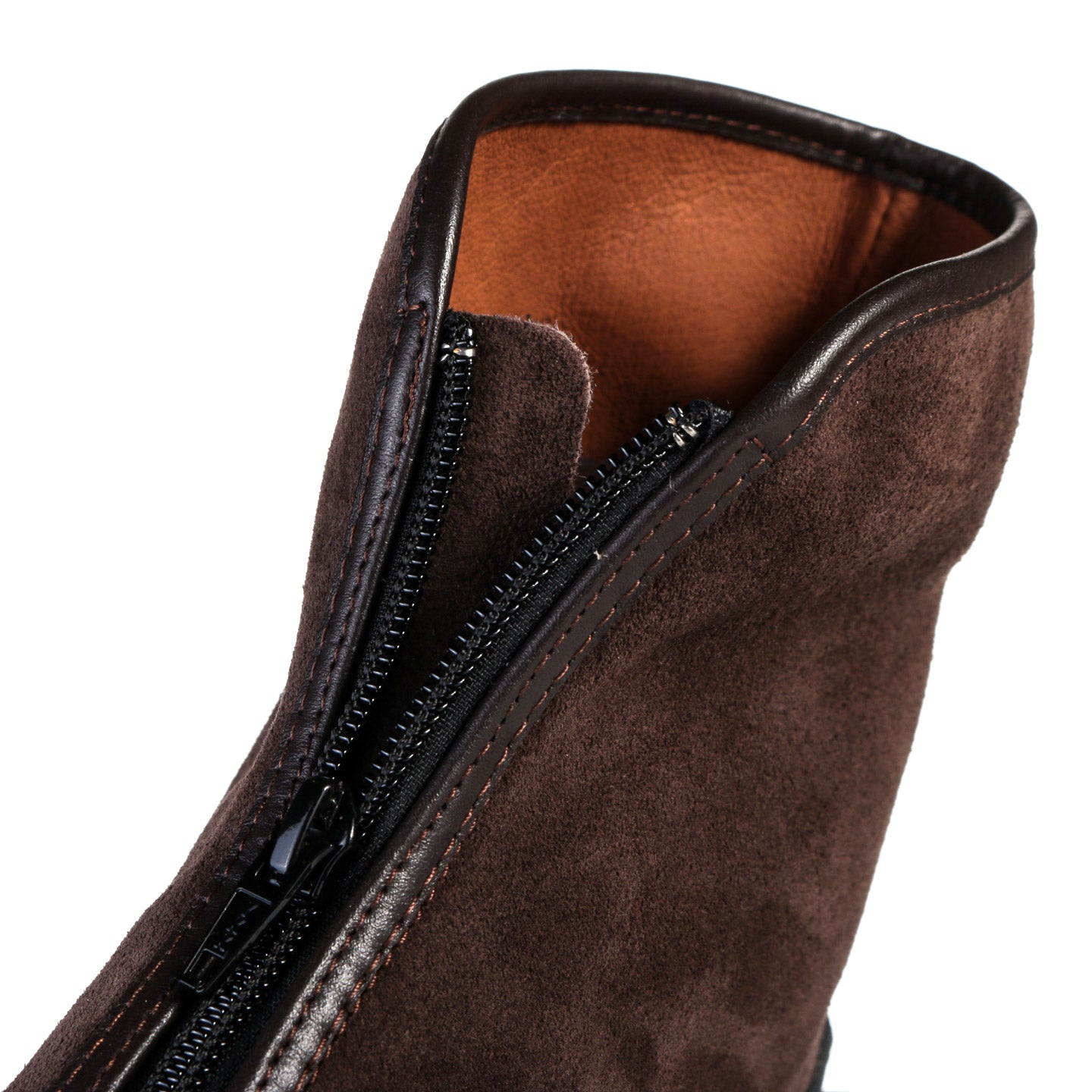 REPRODUCTION OF FOUND RUSSIAN MILITARY ZIP BOOT CHOCO BROWN SUEDE