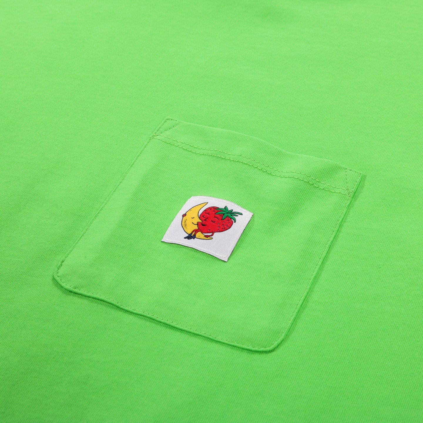 SKY HIGH FARM WORKWEAR LOGO LABEL POCKET T-SHIRT GREEN