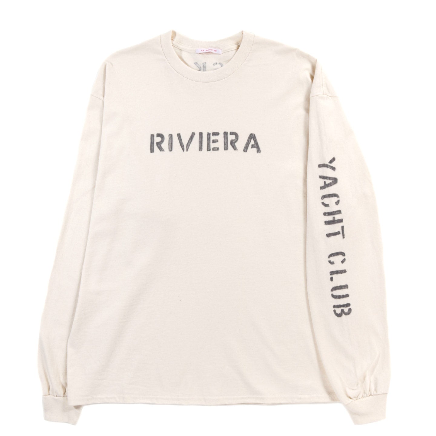 S.K. MANOR HILL LS RIVIERA T-SHIRT NATURAL COTTON