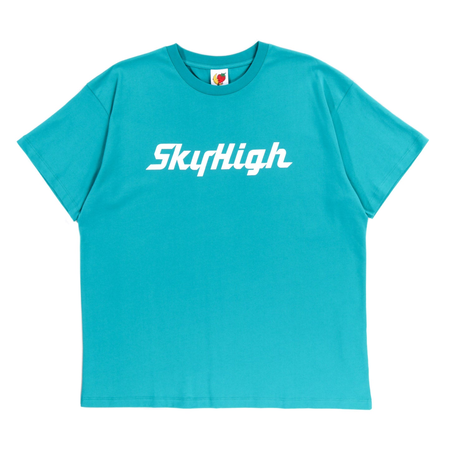 SKY HIGH FARM WORKWEAR CONSTRUCTION GRAPHIC LOGO #1 T-SHIRT TEAL