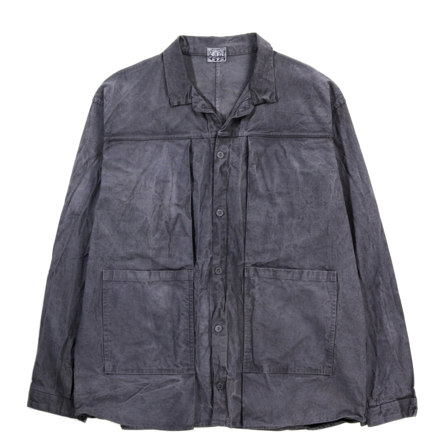 TENDER TYPE 402 TWO BIRDS SHIRT COTTON DROP CLOTH GREY LOGWOOD