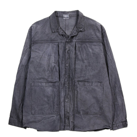 TENDER TYPE 402 TWO BIRDS SHIRT COTTON DROP CLOTH GREY LOGWOOD