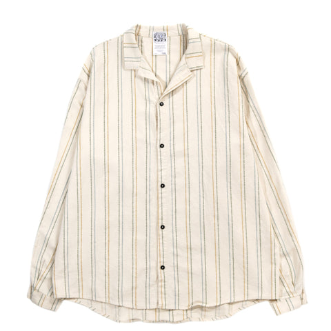 TENDER TYPE 486 BURRO SHIRT WOOL STRIPE COTTON TATTERSALL RINSED