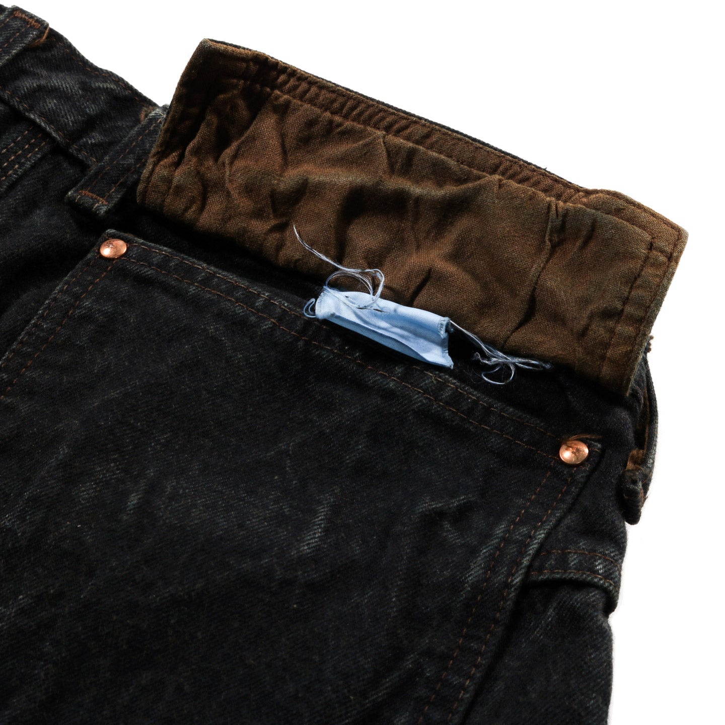 TENDER TYPE 157 TROUSERMAKERS JEANS 16OZ SELVAGE DENIM BROWN HAT