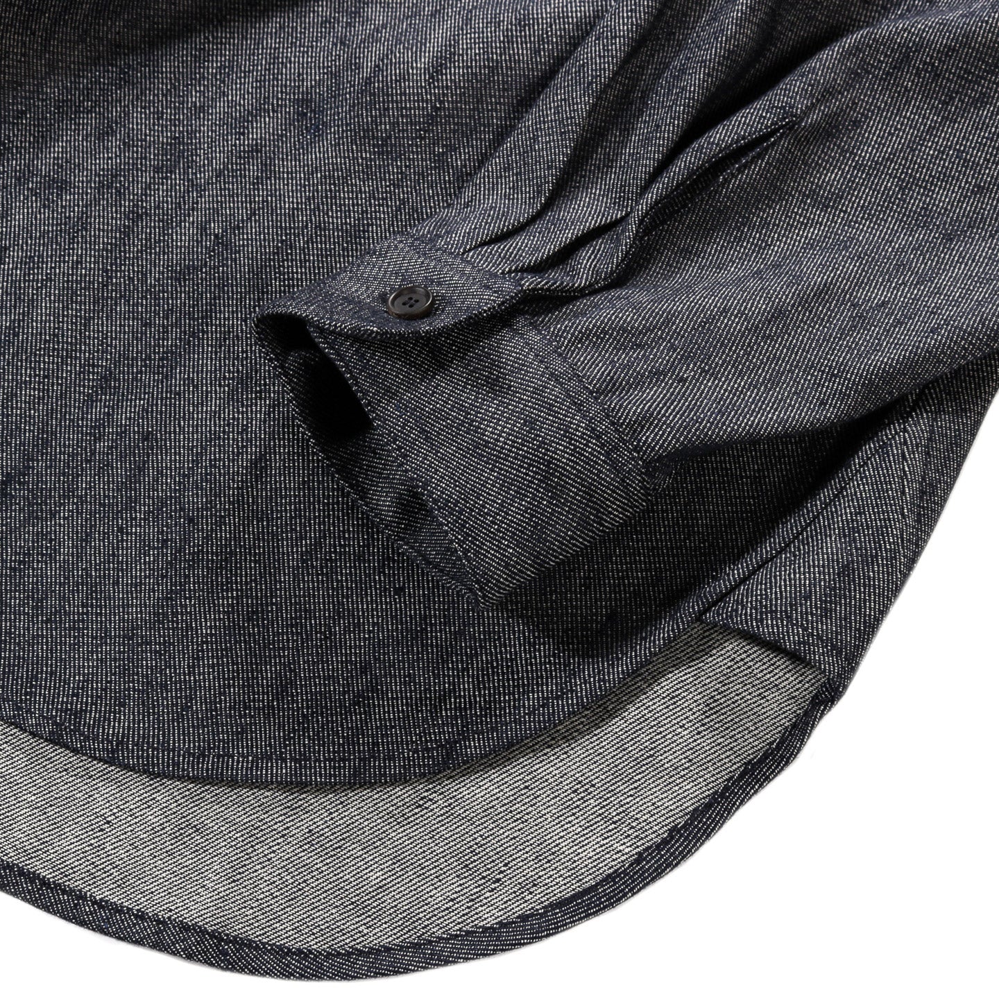 WANZE SCALLOP SHIRT LINEN COTTON DENIM