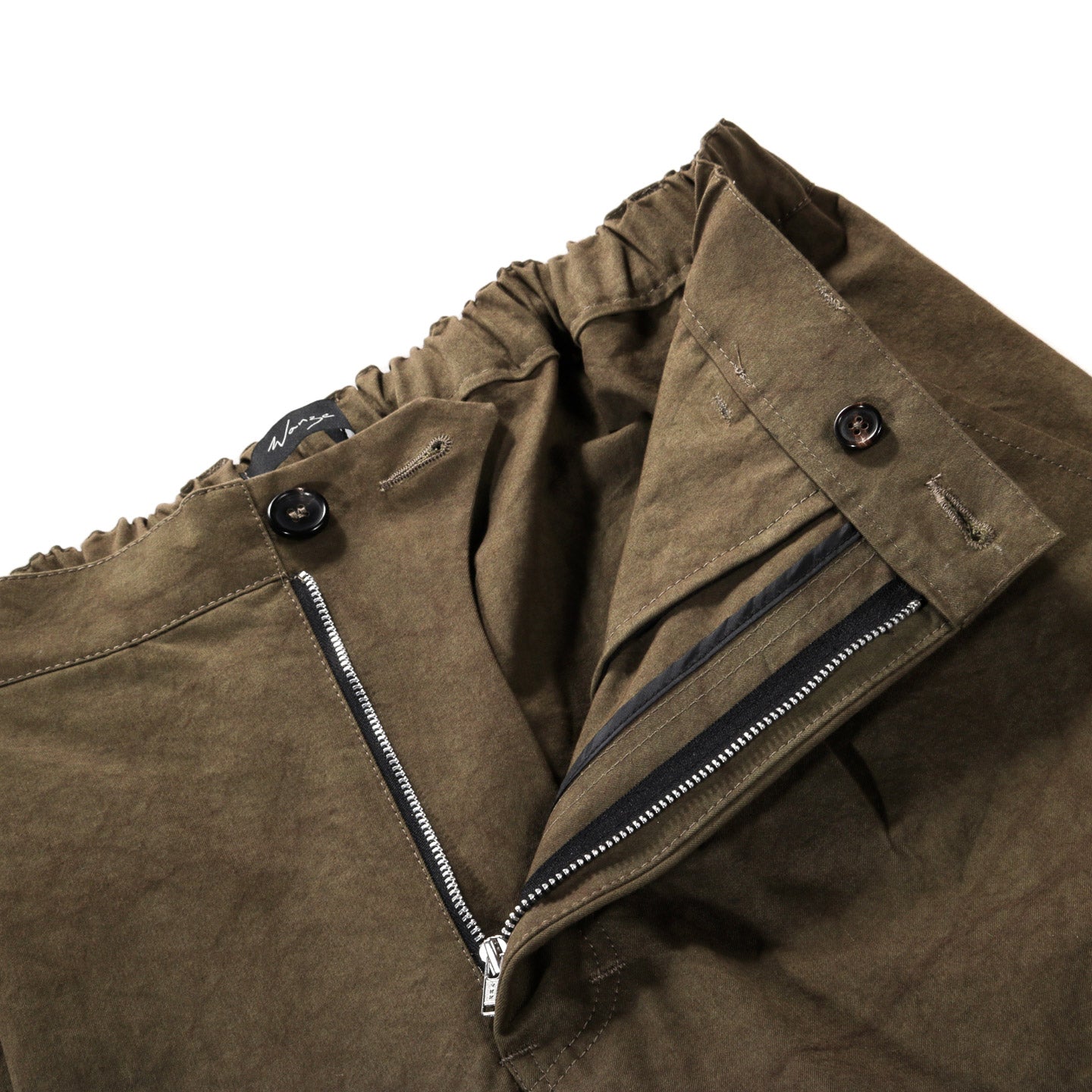 WANZE TROUSER DENSE WEAVE COTTON KHAKI