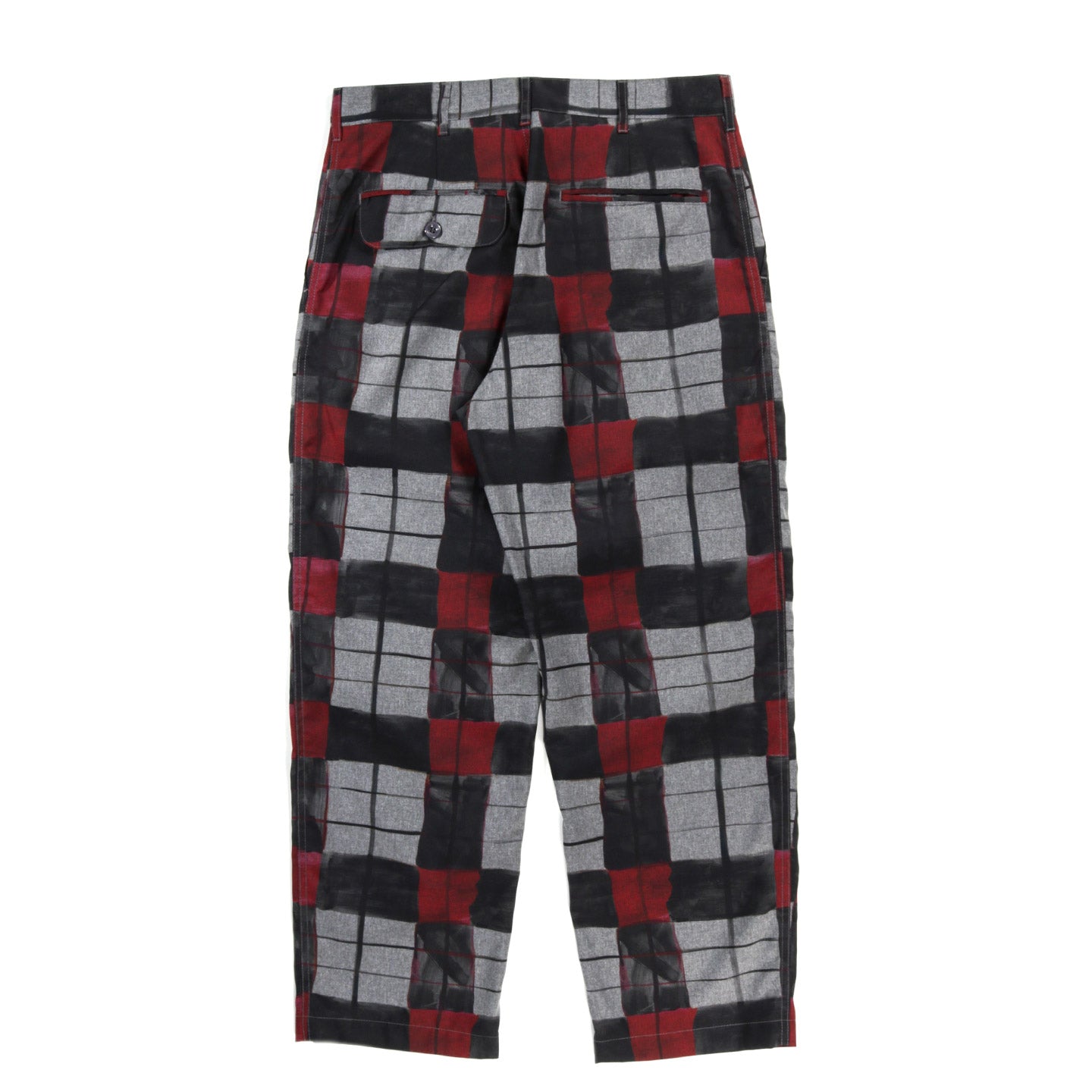 4SDESIGNS EVERYDAY PANT SHARPIE PRINT PLAID LIGHT GREY