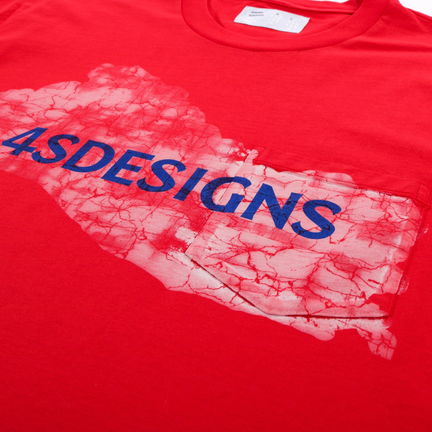 4SDESIGNS TIE DYE LOGO T-SHIRT RED