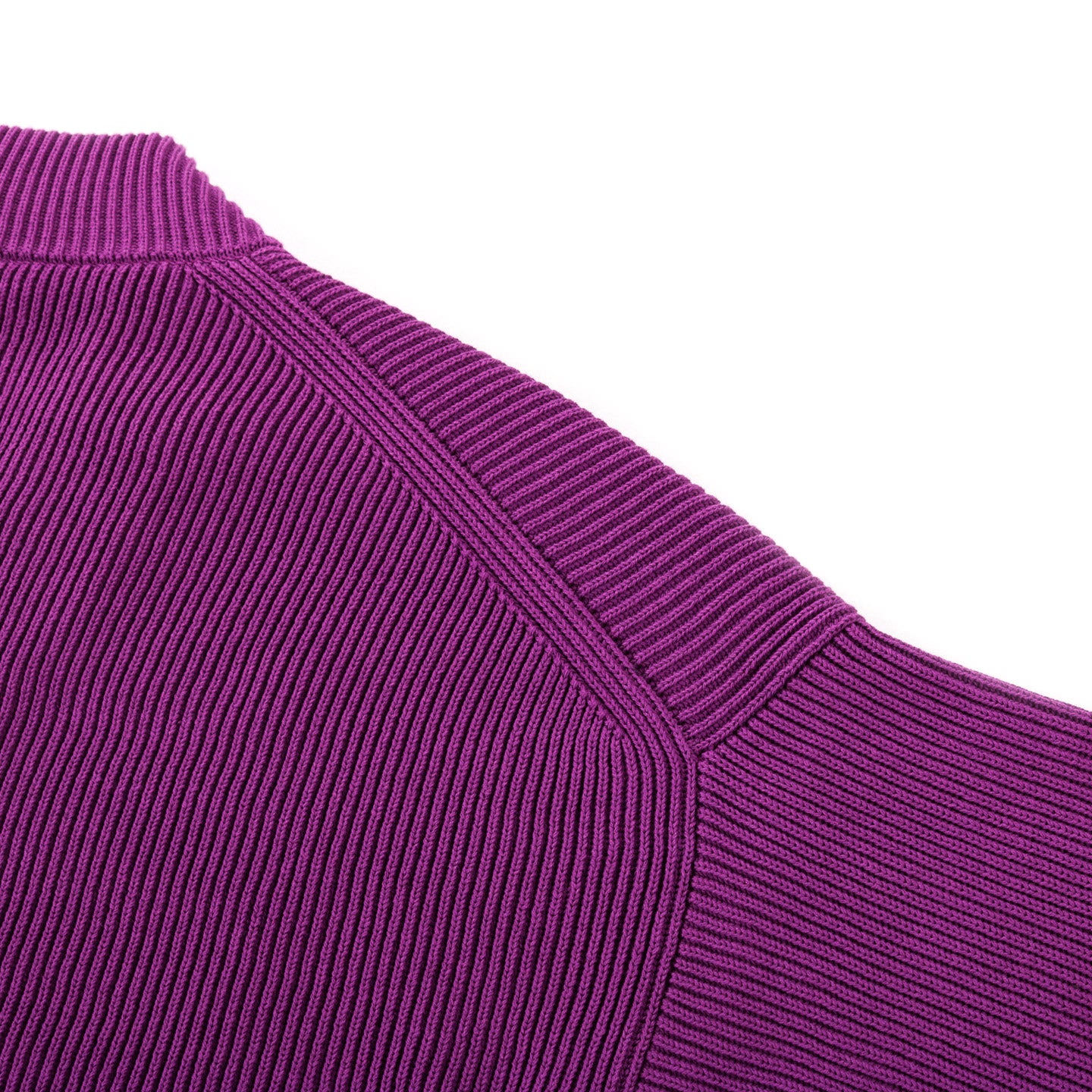 AURALEE SUPER HARD TWIST RIB KNIT CARDIGAN PURPLE
