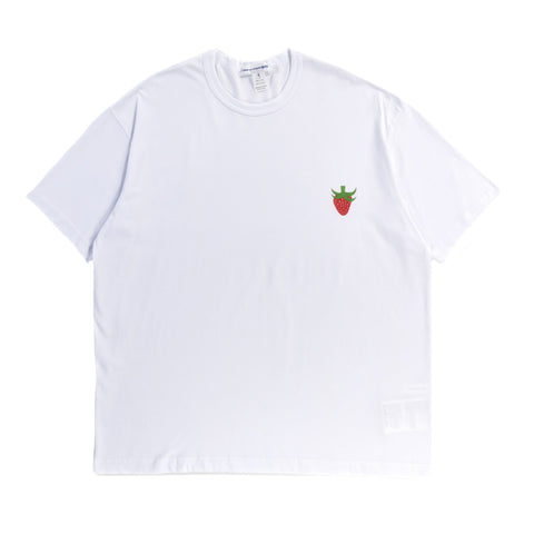 COMME DES GARCONS SHIRT T014 BRETT WESTFALL STRAWBERRY BIG T-SHIRT WHITE
