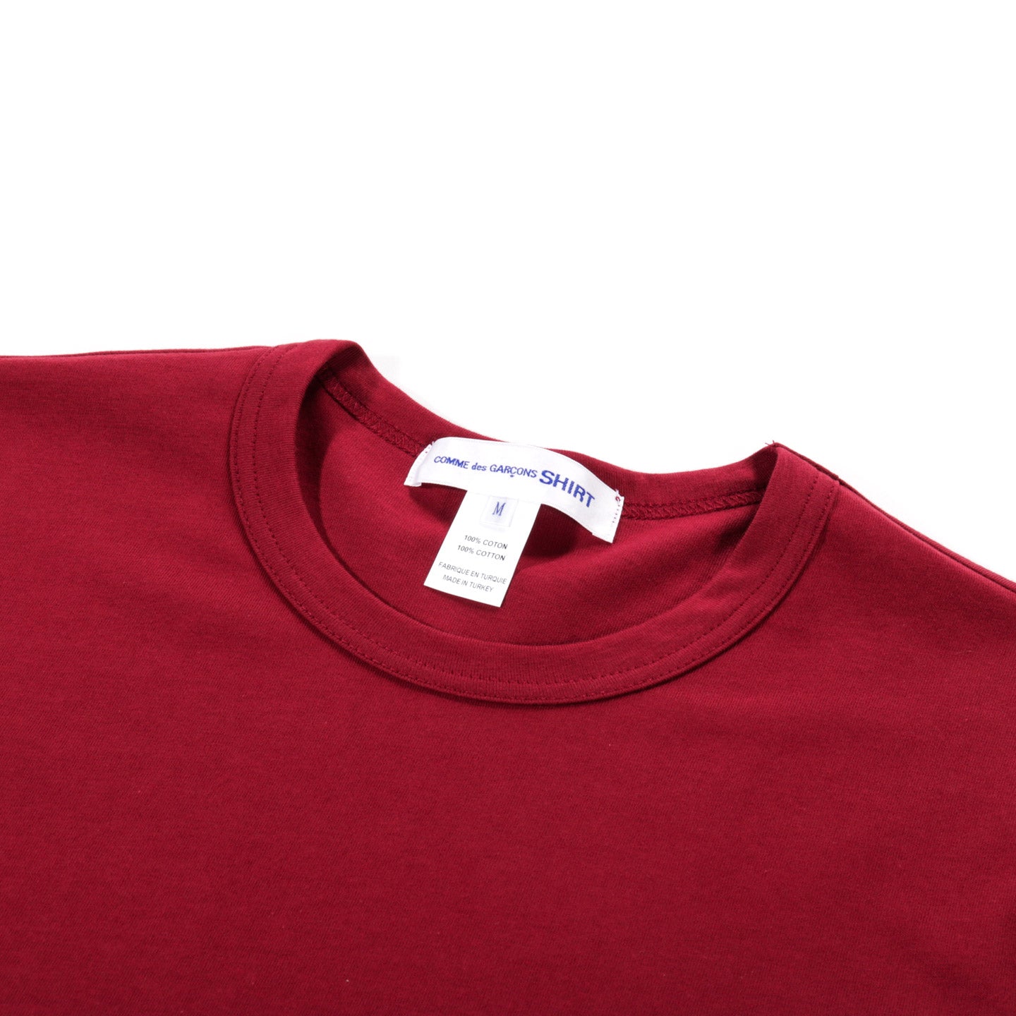 COMME DES GARCONS SHIRT T015 LONG SLEEVE T-SHIRT BURGUNDY