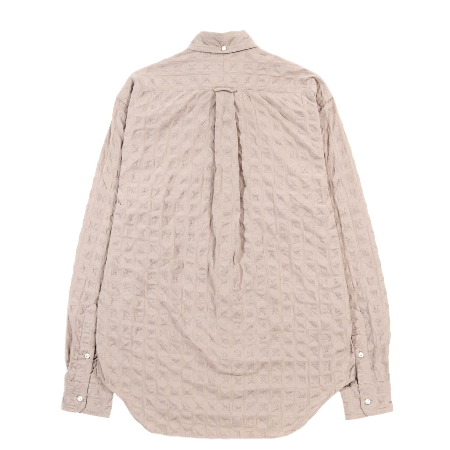 GITMAN VINTAGE BUTTON DOWN TAN JAPANESE RIPPLE JACQUARD