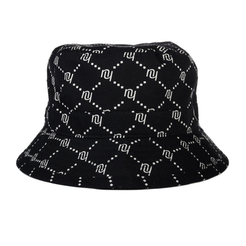 NEIGHBORHOOD MONOGRAM BUCKET HAT BLACK